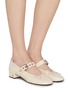 Figure View - Click To Enlarge - MIU MIU - 25 Leather Mary Jane Pumps