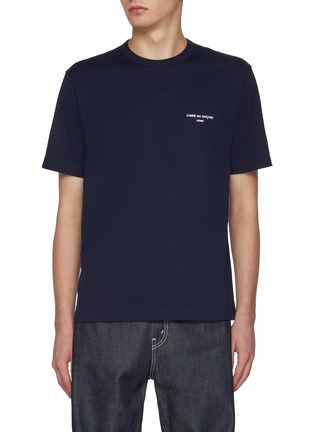 Main View - Click To Enlarge - COMME DES GARÇONS HOMME - Logo Cotton T-Shirt