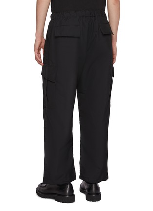 Back View - Click To Enlarge - COMME DES GARÇONS HOMME - Drawstring Cargo Pocket Wool Blend Flared Leg Pants
