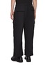 Back View - Click To Enlarge - COMME DES GARÇONS HOMME - Drawstring Cargo Pocket Wool Blend Flared Leg Pants