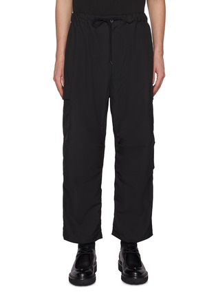 Main View - Click To Enlarge - COMME DES GARÇONS HOMME - Drawstring Cargo Pocket Wool Blend Flared Leg Pants