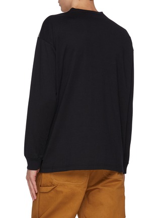 Back View - Click To Enlarge - COMME DES GARÇONS HOMME - Checkered Vest Insert Cotton Sweater