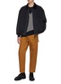 Figure View - Click To Enlarge - COMME DES GARÇONS HOMME - Checkered Vest Insert Cotton Sweater