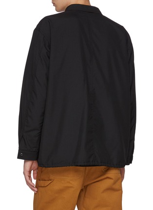 Back View - Click To Enlarge - COMME DES GARÇONS HOMME - Notch Lapel Single Breasted Flap Pocket Wool Blend Blazer