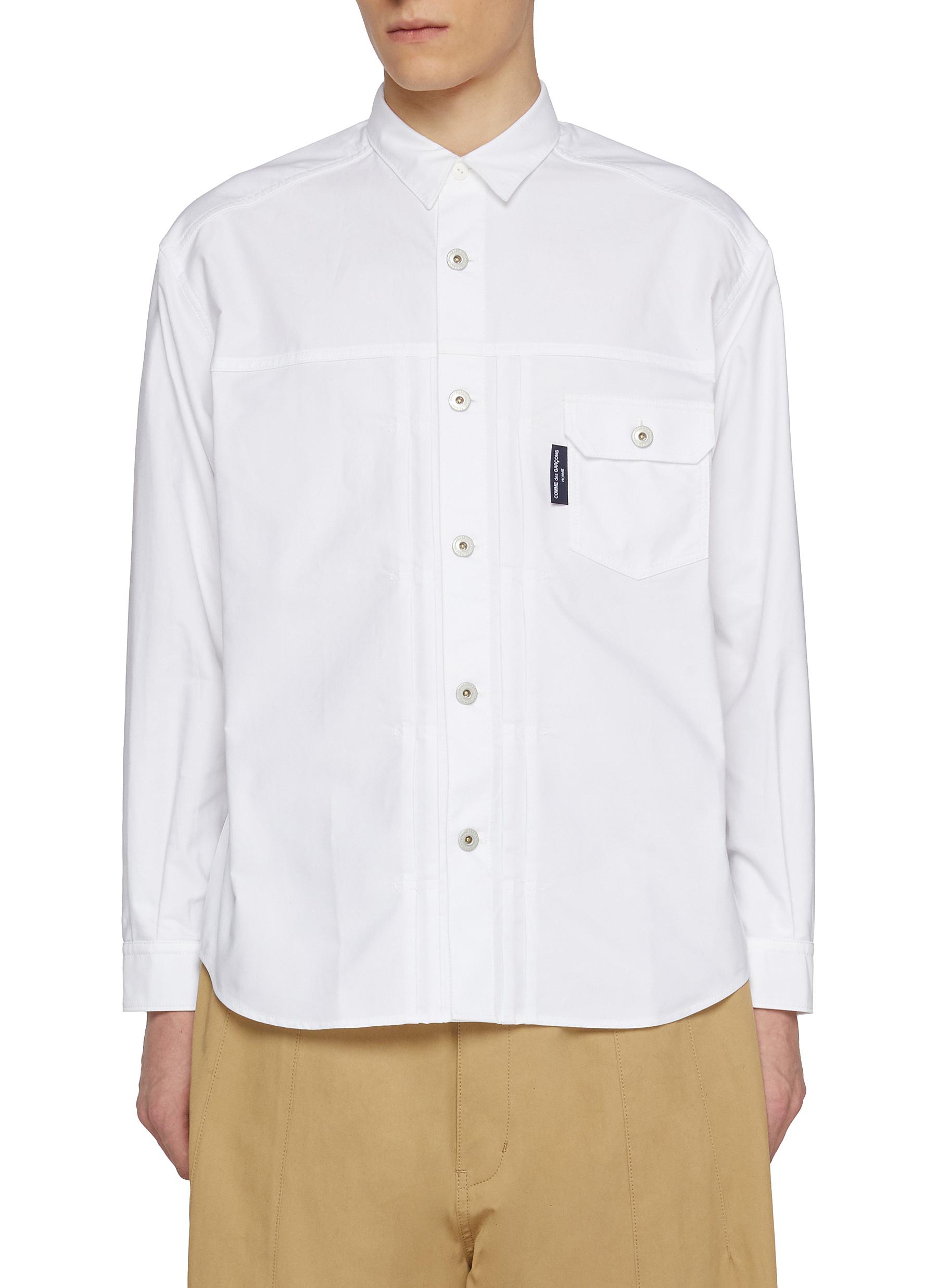 COMME DES GARCONS HOMME Flap Pocket Cotton Oxford Shirt Men Lane Crawford