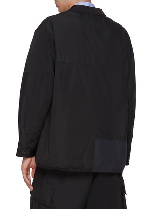 Back View - Click To Enlarge - COMME DES GARÇONS HOMME - Notch Lapel Single Breasted Pocket Patchwork Blazer