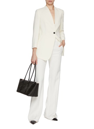 Figure View - Click To Enlarge - MARELLA - Collarless Single Breasted Blazer