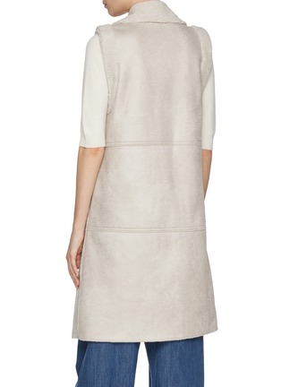 Back View - Click To Enlarge - MARELLA - Sleeveless Faux Shearling Gilet