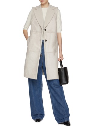 Figure View - Click To Enlarge - MARELLA - Sleeveless Faux Shearling Gilet