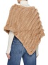 Back View - Click To Enlarge - MARELLA - Asymmetrical Hem Faux Fur Poncho