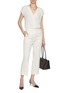 Figure View - Click To Enlarge - MARELLA - Sap Sleeve Fluid Satin Blouse