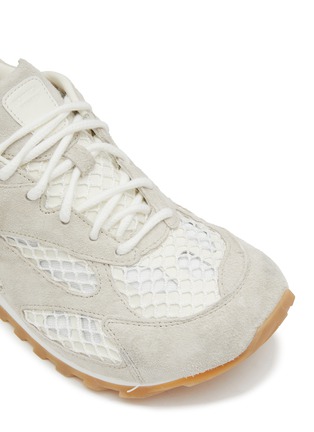 Detail View - Click To Enlarge - BOTTEGA VENETA - Orbit Technical Fishnet Suede Women's Sneakers