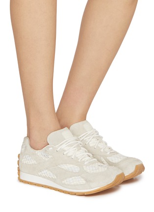 BOTTEGA VENETA | Orbit Technical Fishnet Suede Women's Sneakers
