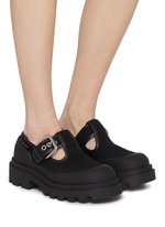 BOTTEGA VENETA | Trek Canvas Leather Platform Mary Jane