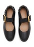 Detail View - Click To Enlarge - BOTTEGA VENETA - Astaire Leather Mary Jane Ballerina Flats