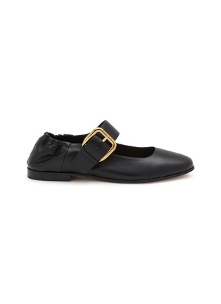 Main View - Click To Enlarge - BOTTEGA VENETA - Astaire Leather Mary Jane Ballerina Flats