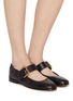 Figure View - Click To Enlarge - BOTTEGA VENETA - Astaire Leather Mary Jane Ballerina Flats