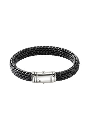 Detail View - Click To Enlarge - JOHN HARDY - Icon Extension Sterling Silver Rubber Bracelet — Size UL