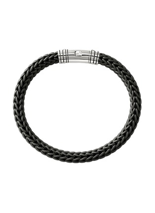  - JOHN HARDY - Icon Extension Sterling Silver Rubber Bracelet — Size UL