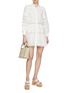 Figure View - Click To Enlarge - ALICE & OLIVIA - Cailin Tiered Cotton Mini Tunic Dress