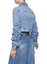 Back View - Click To Enlarge - ALICE & OLIVIA - Tiff Tied Medium Washed Denim Jacket