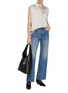 Figure View - Click To Enlarge - SLVRLAKE - Grace Medium Washed Wide Leg Jeans