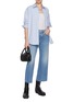 Figure View - Click To Enlarge - SLVRLAKE - Grace Light Washed Cropped Leg Jeans