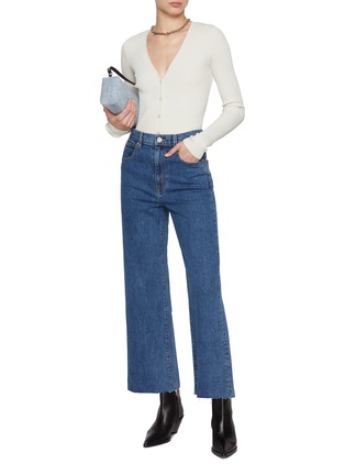 Figure View - Click To Enlarge - SLVRLAKE - Grace Medium Washed Cropped Leg Jeans