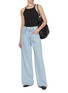 Figure View - Click To Enlarge - SLVRLAKE - Re Work Eva x Taylor Light Washed Wide Leg Jeans