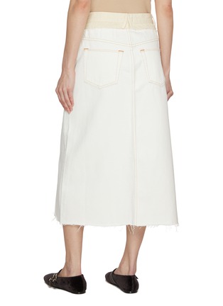 Back View - Click To Enlarge - SLVRLAKE - Re-worked Dallas Double Waist Cotton Midi Skirt