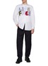 Figure View - Click To Enlarge - COMME DES GARÇONS SHIRT - Live Free Patchwork Cotton Shirt