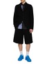 Figure View - Click To Enlarge - COMME DES GARÇONS SHIRT - Boxy Wool Blend Shorts