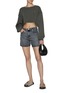 Figure View - Click To Enlarge - FRAME - Washed Cotton Denim Shorts