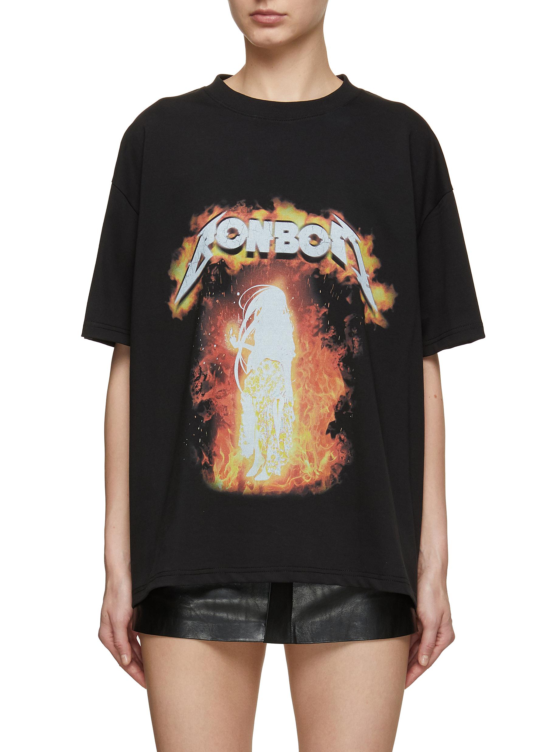 Goddess Of Fire Printed Cotton T-Shirt