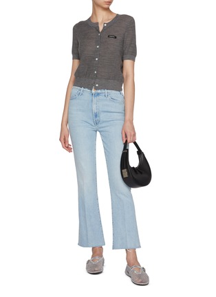 Figure View - Click To Enlarge - MOTHER - The Hustler Ankle Fray Light Washed Jeans