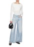 Figure View - Click To Enlarge - RAG & BONE - Miramar Sofie Light Washed Cropped Jeans