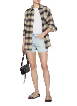 Figure View - Click To Enlarge - RAG & BONE - Vintage Light Washed Cut Off Shorts