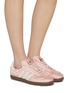 Figure View - Click To Enlarge - ADIDAS - x Caroline Hu Samba OG Leather Sneakers