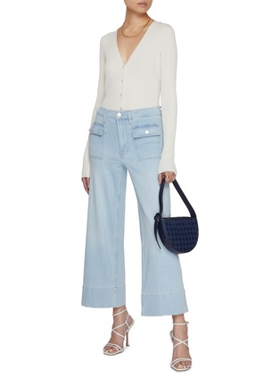 Figure View - Click To Enlarge - FRAME - 70S Pocket Crop Straight Jeans