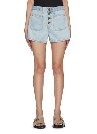 Main View - Click To Enlarge - FRAME - Le Bardot Exposed Button Shorts