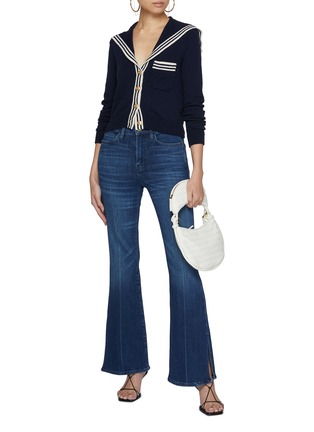 Figure View - Click To Enlarge - FRAME - Easy Flare Side Slit Pants