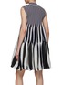 Back View - Click To Enlarge - CFCL - Mock Neck Cascades Sleeveless Tiered Mini Dress