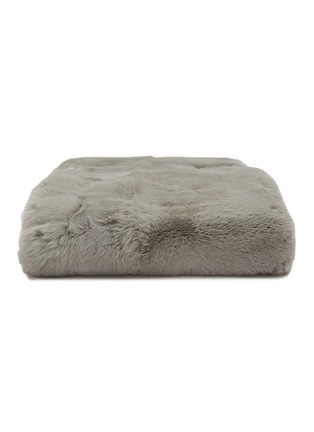 Main View - Click To Enlarge - FRETTE - Luxury Fox Fur Throw — Light Grey