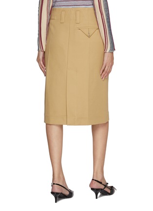 Back View - Click To Enlarge - BOTTEGA VENETA - Double Cotton Canvas Skirt