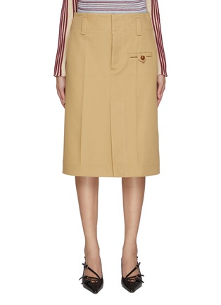 Main View - Click To Enlarge - BOTTEGA VENETA - Double Cotton Canvas Skirt