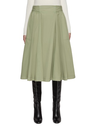 Main View - Click To Enlarge - BOTTEGA VENETA - Elastic Waist Cotton Skirt