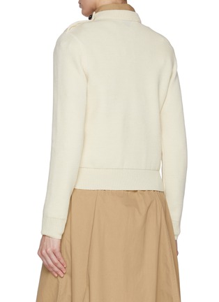 Back View - Click To Enlarge - BOTTEGA VENETA - Knotted Shoulder Wool Sweater