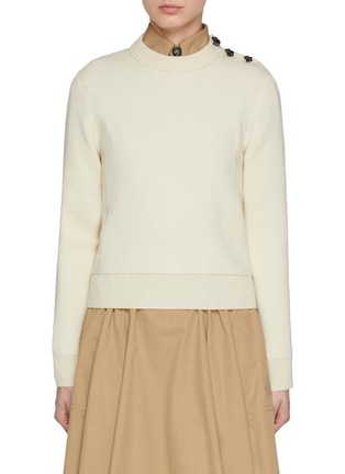 Main View - Click To Enlarge - BOTTEGA VENETA - Knotted Shoulder Wool Sweater