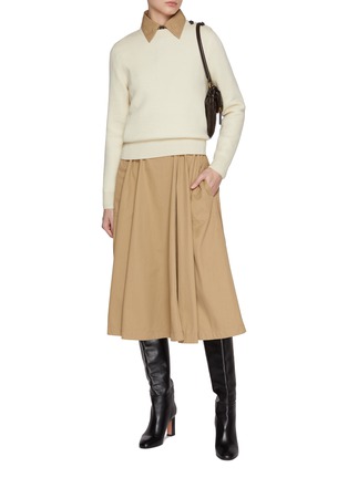 Figure View - Click To Enlarge - BOTTEGA VENETA - Knotted Shoulder Wool Sweater