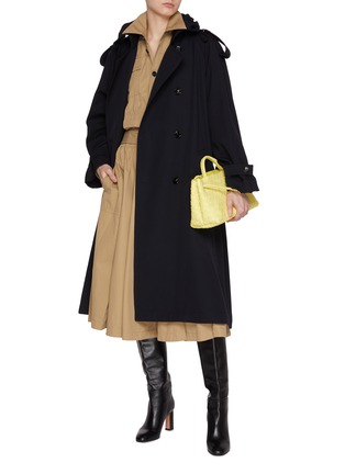 Figure View - Click To Enlarge - BOTTEGA VENETA - Compact Wool Trench Coat